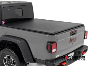 Jeep Gladiator JT Bed Cover - Roll Up - Rough Country - Soft Jeep Gladiator JT Bed Cover - Roll Up - Rough Country - Soft
